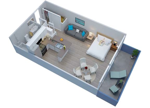 Floor Plan  A1 Floor Plan at Milano Apartments, California, 90503