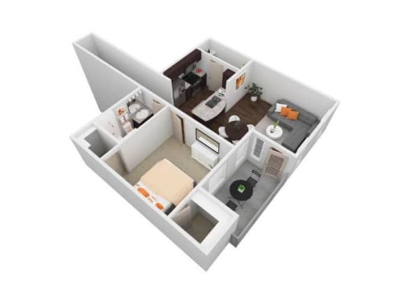 VBH - 1X1B Floorplan