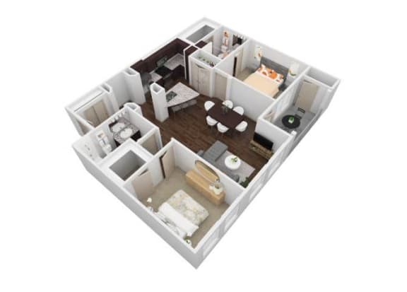 VU - 2X2B Floor Plan