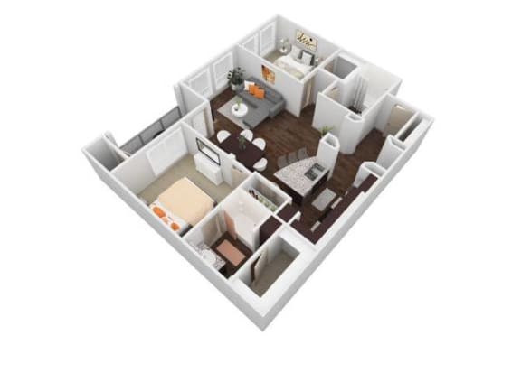 VU - 2X2B Floor Plan