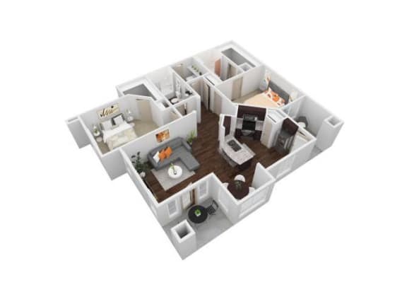VBH - 2X2B Floor Plan
