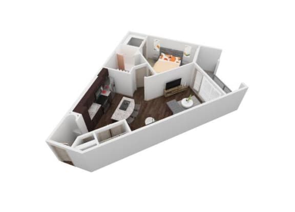VU - 1X1B Floor Plan