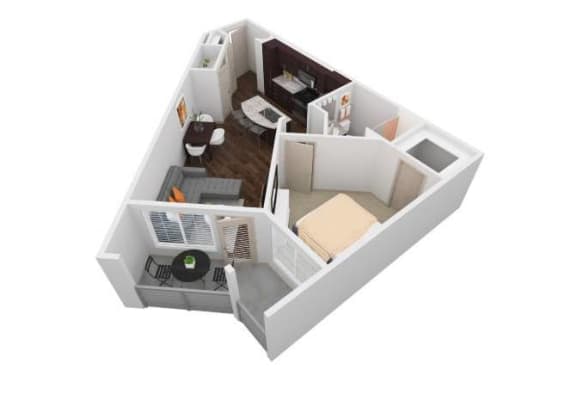 VU - 1X1B Floor Plan
