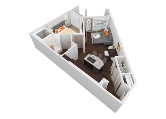 VU - 1X1B Floor Plan