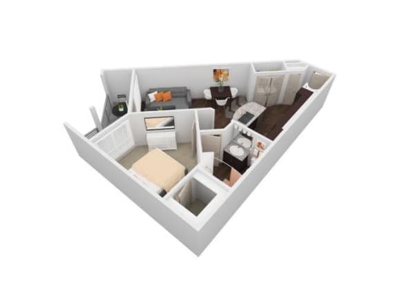 VU - 1X1B Floor Plan