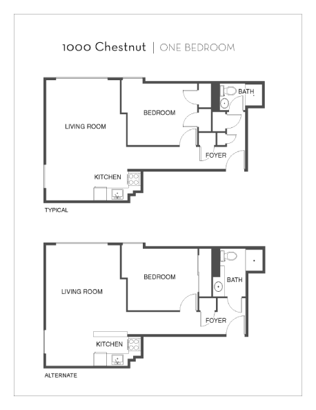 Floor Plan  a floor plan of one bedroom apartment