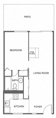 a small house with a kitchen and a living room
