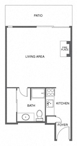 a small house with a kitchen and a living room