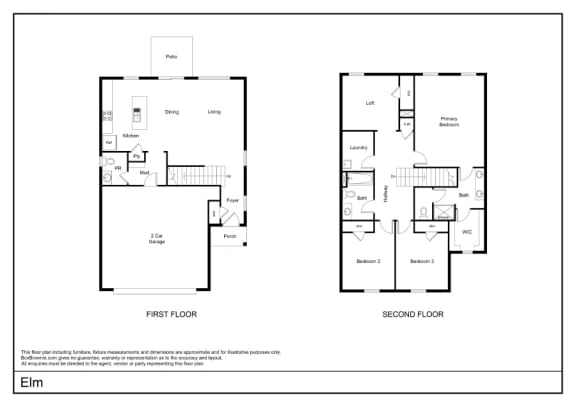 this is the first and second floor floor plan of a house