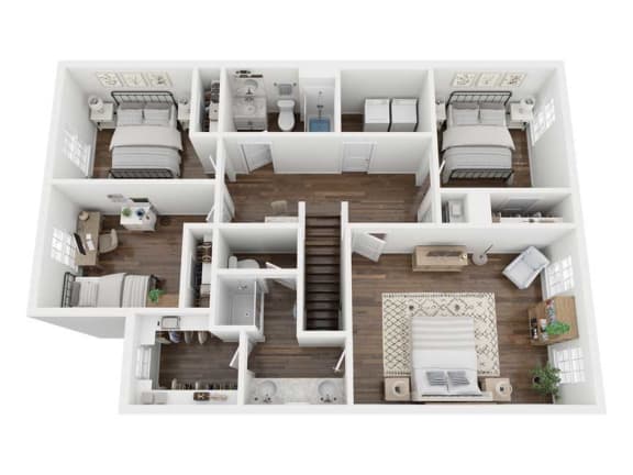 a 3132 sq ft apartment with a bedroom and a living room