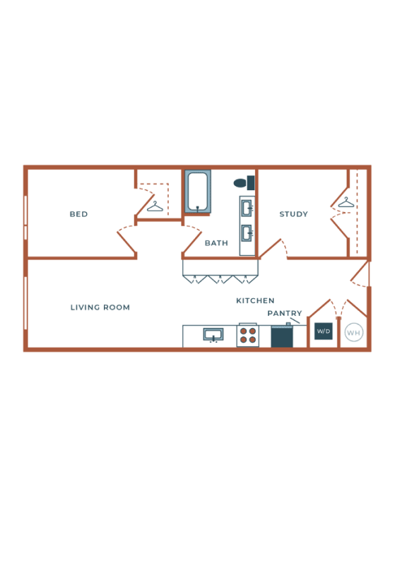 the unit has a living room and a dining area