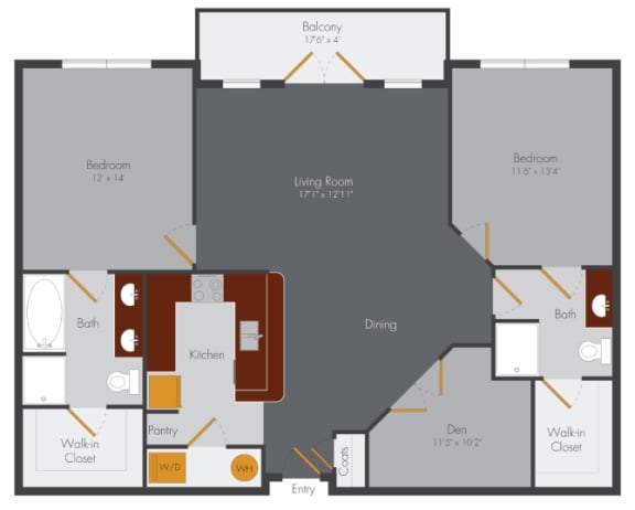 a conceptual diagram of a floor plan with an open floor plan