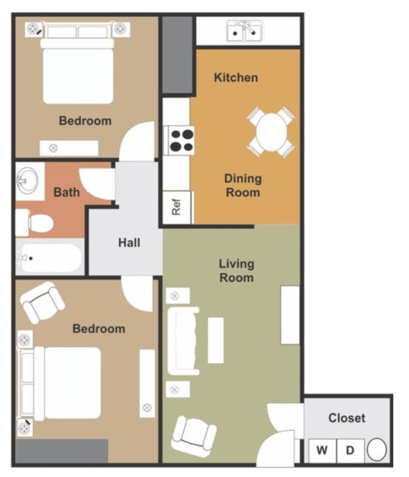 a drawing of a floor plan of a residence
