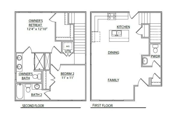 Floor Plan  the plan of the first and second floor of the house
