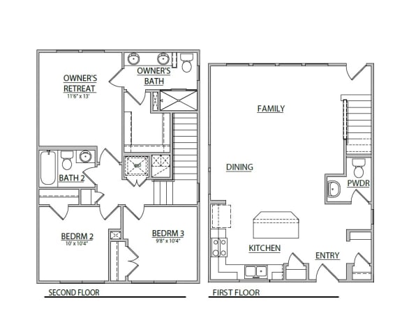 Floor Plan  the first and second floor floor plans of a house