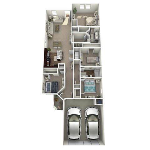 a floor plan of a house with two chairs