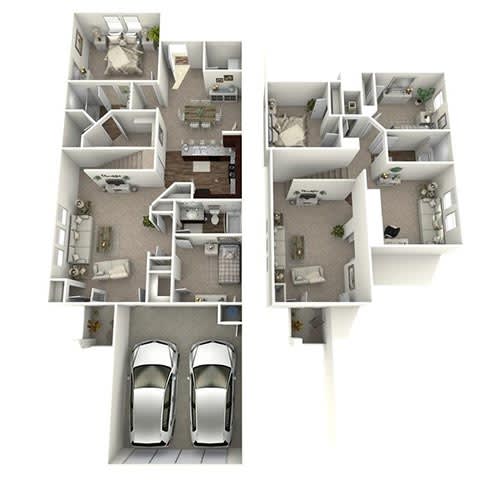 the floor plan of the apartment is shown with two doors