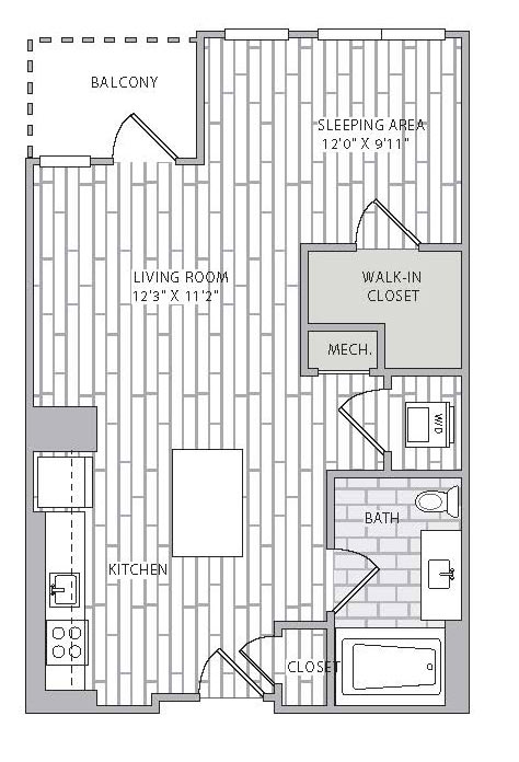 a floor plan of a room with a bathroom and a closet