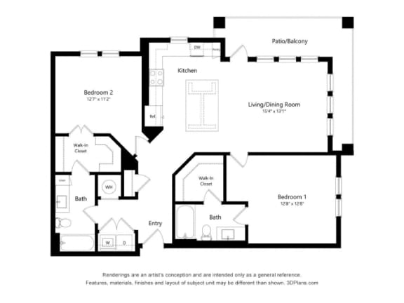 a floor plan of a house with a floorplan of a living room and kitchen