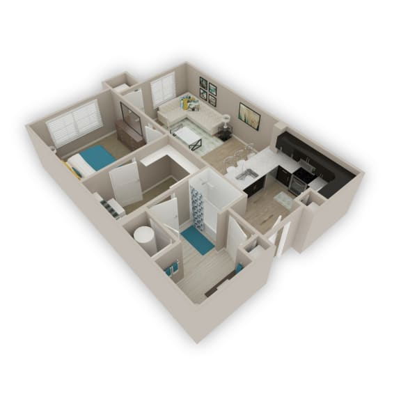 asticalastical floor plan of a 3d floor plan with a bedroom and a bathroom