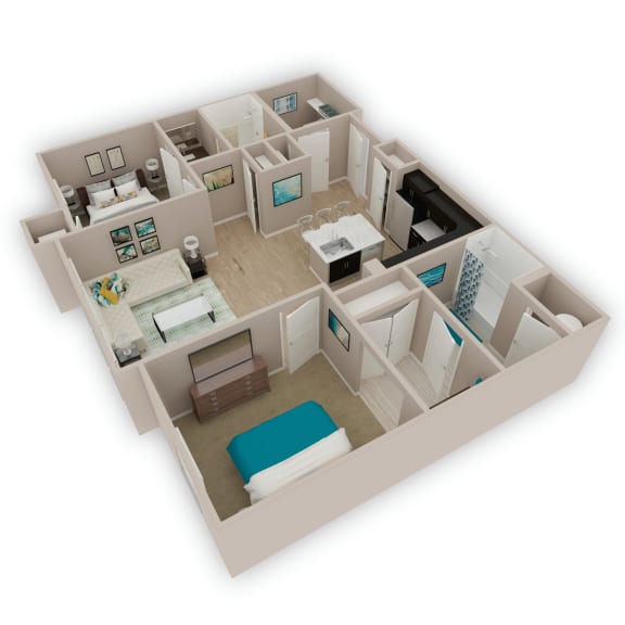 Floor Plan  bedroom floor plan  the falls apartments  clearwater