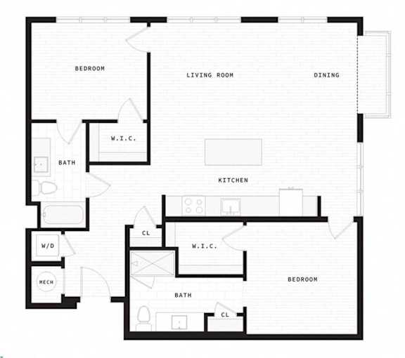 a floor plan of a house with an open floor plan