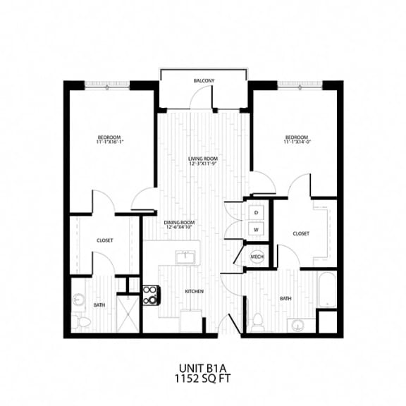 B1A_FloorPlan at Alta Davis, Durham, NC