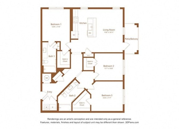 this is the floor plan for a bedroom apartment