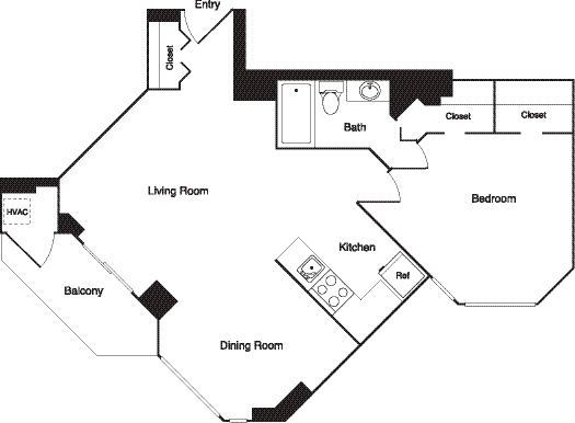 a floor plan of a house with a living room and a dining room