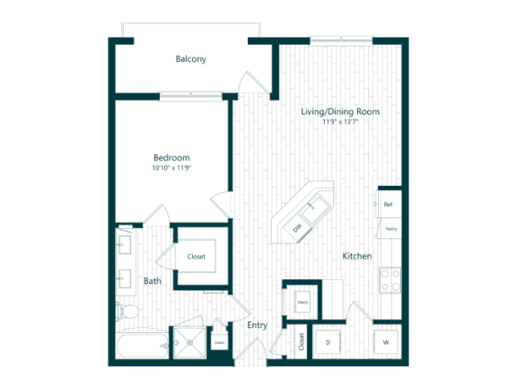 razor floor plan of the studio apartment