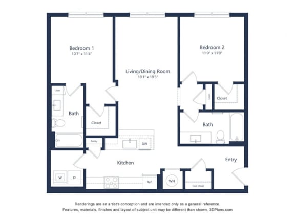 a floor plan of a room with dotted lines on it