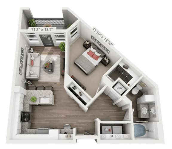 Floor Plan  a234 floor plan  1 bedroom with 1 bathroom