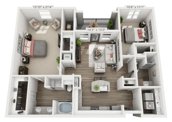 Floor Plan  a 1 bedroom floorplan is shown in this image