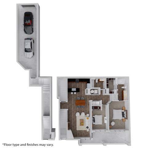 a floor plan of a house with a parking meter