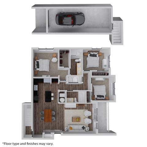 a floor plan of a house with a bedroom