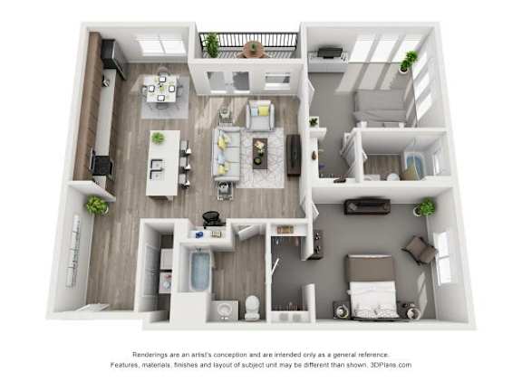 a 1 bedroom floor plan  villas at spring creek