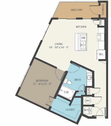 a floor plan of a bedroom apartment with a bathroom and a loft