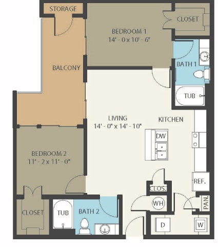 a floor plan of a two story residence with a bedroom and a bathroom