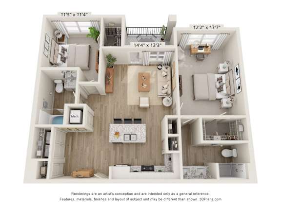 a 1 bedroom floor plan summit