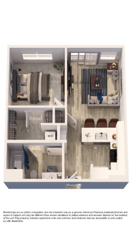 an image of a 3d floor plan of a house