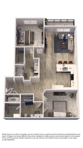 an image of a 3 bedroom floor plan with roommates