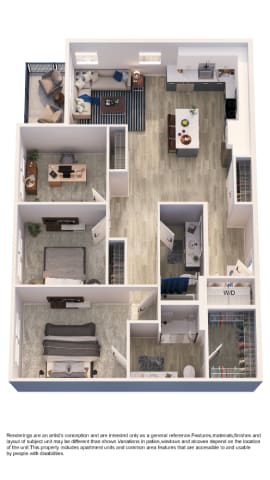 a 1 bedroom floor plan  395