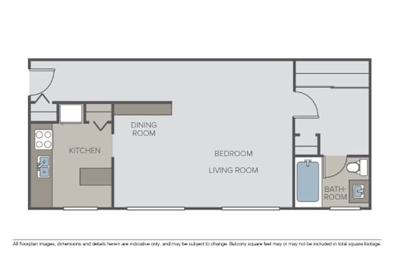 Floor Plan  Studio at Hillsdale Garden Apartments, CA, 94403