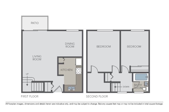 2Bed 1Bath_A at Hillsdale Garden Apartments, California