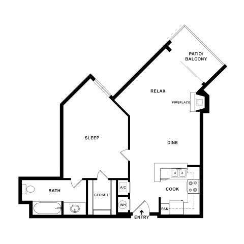 a floor plan of a church with a nun and a ray of light coming out