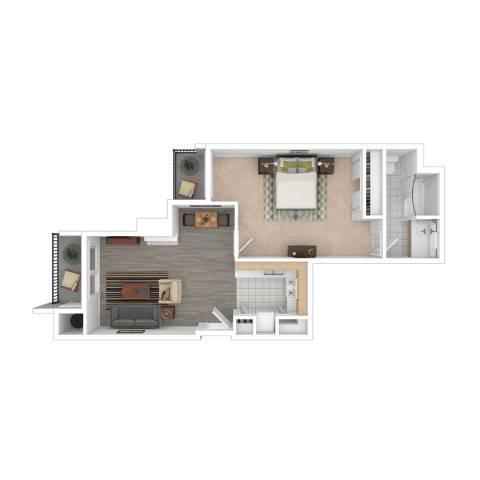 two bedroom two and a half bath floor plan  apartments 670