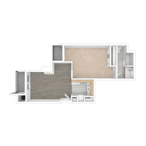 the roommates floor plan of a small apartment with a bathroom and a