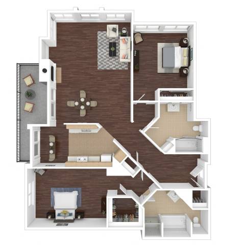 a floor plan of a house with a bedroom and a living room
