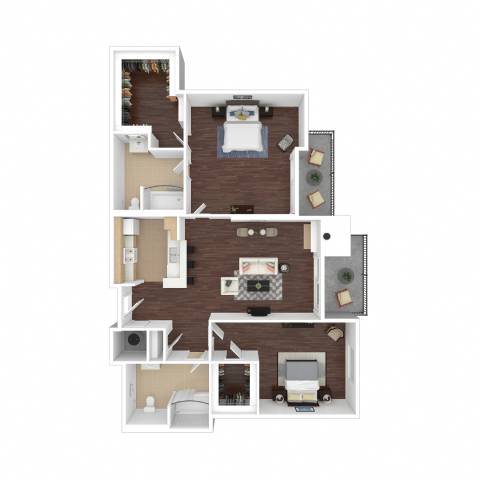 a floor plan with a bedroom and a living room