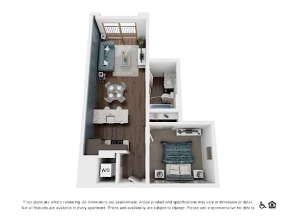1Bed 1Bath-B at The Fitz Apartments, Oregon